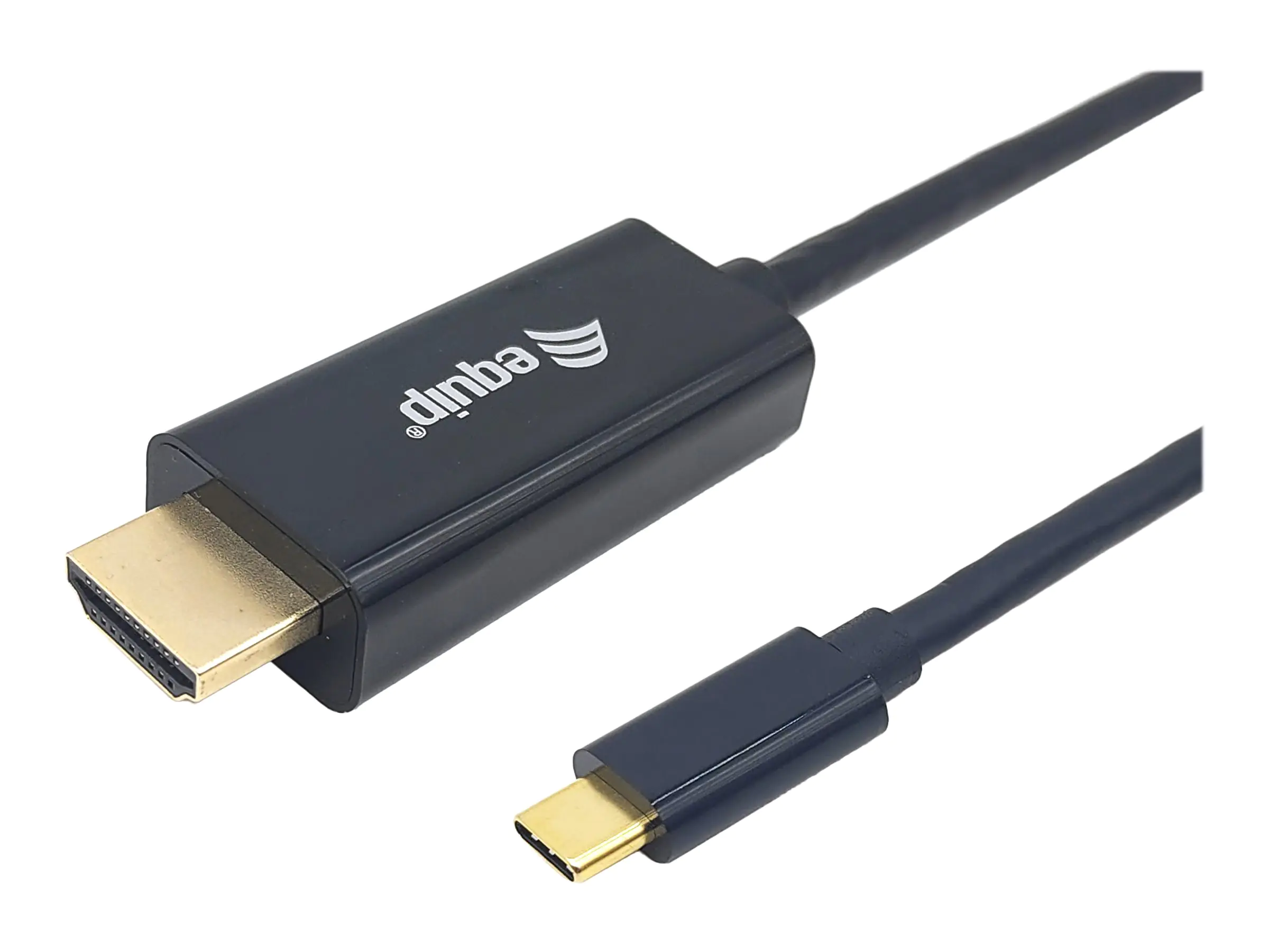 equip - Adapterkabel - 24 pin USB-C männlich zu HDMI männlich - 2 m - Schwarz - unterstützt 4K 30 Hz (3840 x 2160), unterstützt 2K 144 Hz (2560 x 1440), unterstützt 1080 Pixel 240 Hz (1920 x 1200)