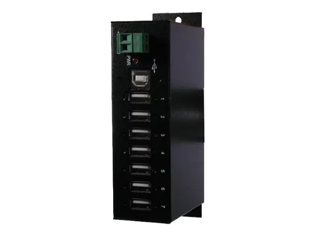 Exsys Ex 1177HMVS - Hub - 7 x USB 2.0 - an DIN-Schiene montierbar - Gleichstrom