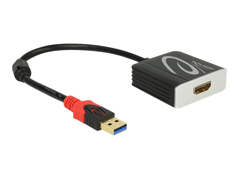 DeLOCK Adapter USB 3.0 Type-A male > HDMI female - Externer Videoadapter - USB 3.0 - HDMI - Schwarz