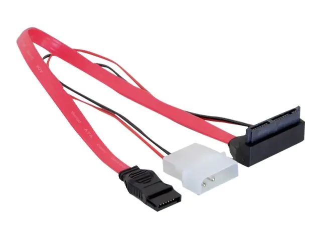 Delock - SATA-Kabel - SATA, 4-Pin interner Netzstecker (5 V) zu Mikro SATA (W) nach oben angewinkelt - 30 cm