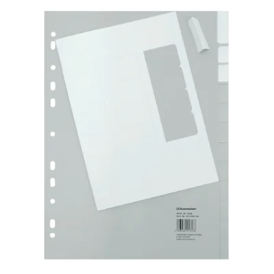 Soennecken Register 1518 DIN A4 blanko volle Höhe 12Blatt PP grau Soennecken Register 1518 DIN A4 blanko volle Höhe 12Blatt PP grau