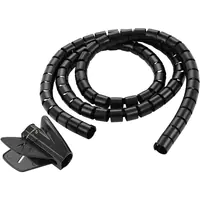 Techly Kabelmanagement 2,5m, schwarz