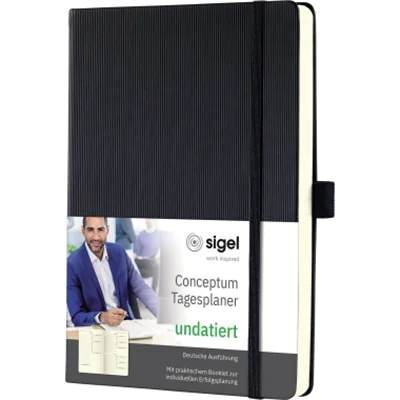 Sigel Tagesplaner Conceptum CO705 A5 undatiert 400S 1S/1T sw Sigel Tagesplaner Conceptum CO705 A5 undatiert 400S 1S/1T sw