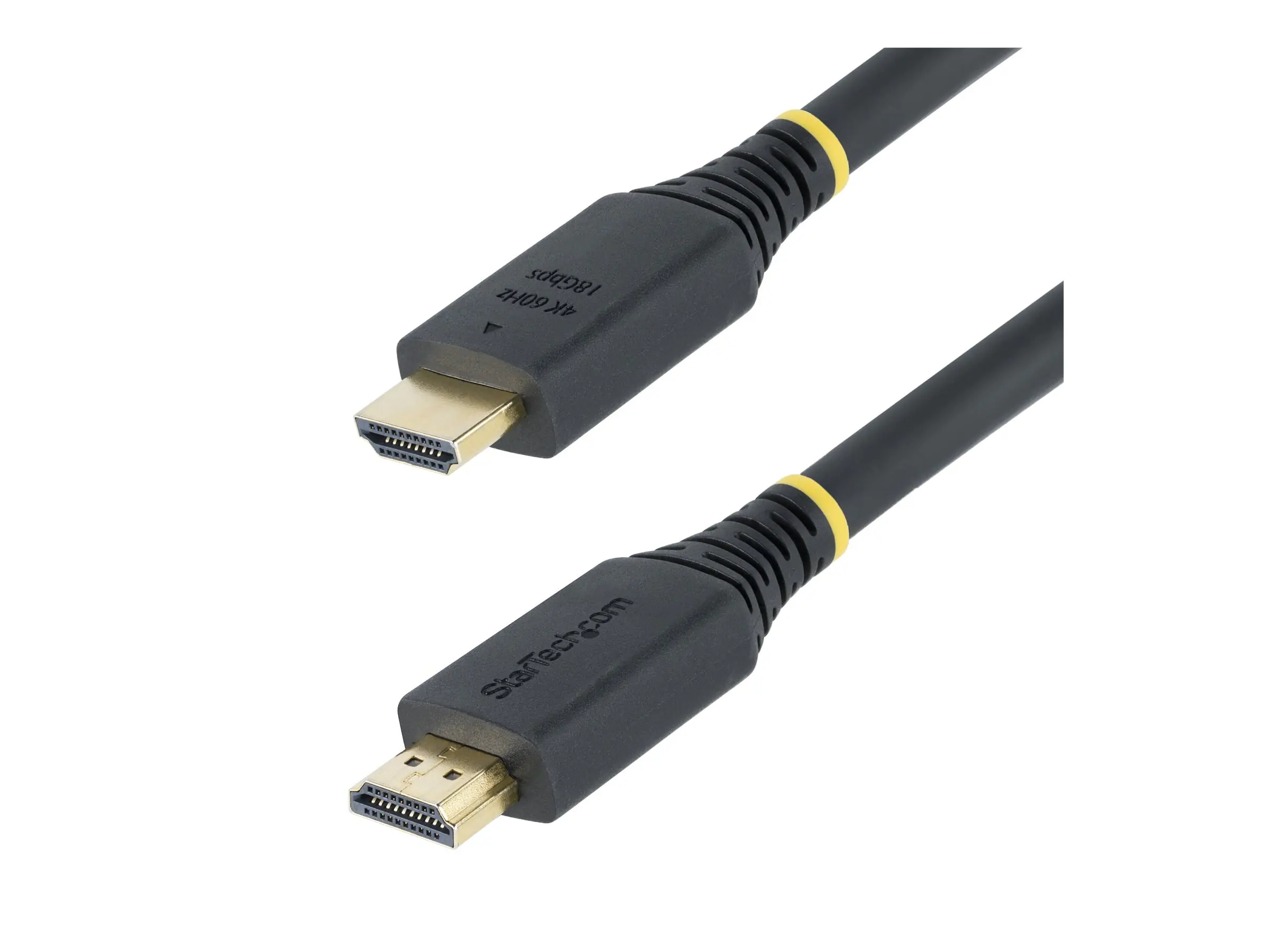 StarTech 10m (32.8ft) Active High Speed HDMI Cable, 4K60Hz - Highspeed - HDMI-Kabel mit Ethernet - HDMI männlich zu HDMI männlich - 10 m - abgeschirmt - Schwarz - aktiv, 4K60Hz UHD-Support, Support von 2K 144 Hz, HDR10-Support