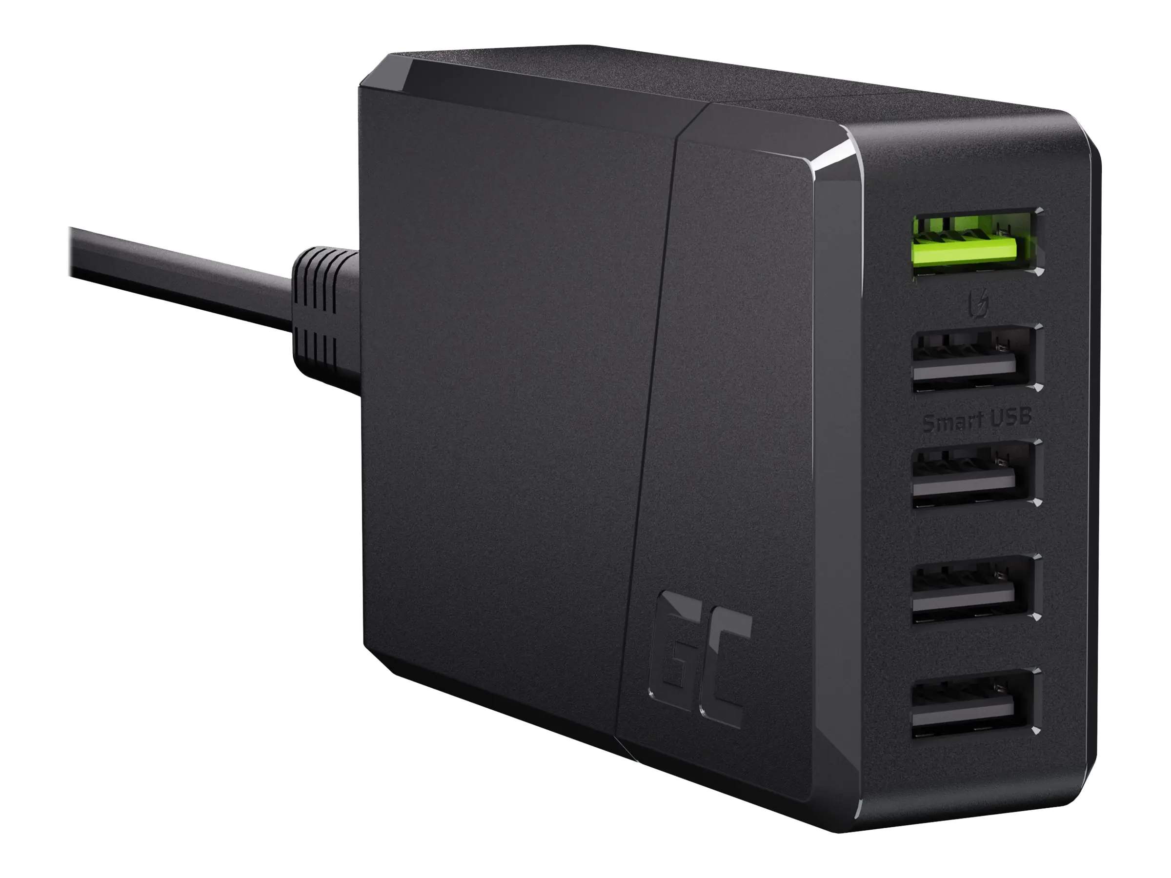 Green Cell ChargeSource 5 - Netzteil - 52 Watt - 2.4 A - Apple Fast Charge, GC Ultra Charge, Huawei Fast Charge, QC 3.0, AFC - 5 Ausgabeanschlussstellen (USB) CHARGC05