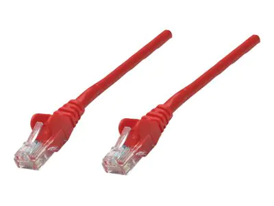 Intellinet Network Patch Cable, Cat5e, 2m, Red, CCA, U/UTP, PVC, RJ45, Gold Plated Contacts, Snagless, Booted, Lifetime Warranty, Polybag - Patch-Kabel - RJ-45 (M) zu RJ-45 (M) - 2 m - UTP - CAT 5e - geformt, ohne Haken - Rot