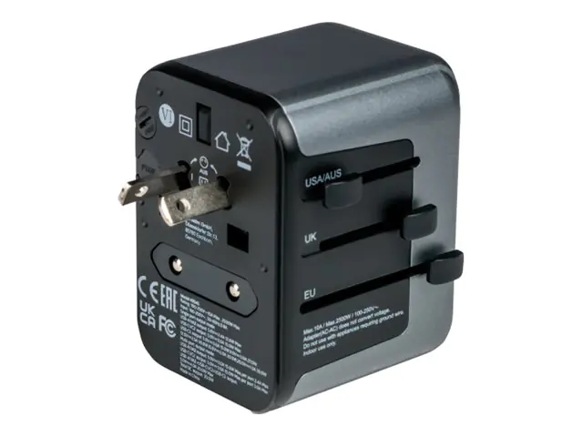 Verbatim UTA-03 - Netzteil - 30 Watt - PD 3.0, Quick Charge 3.0 - 4 Ausgabeanschlussstellen (24 pin USB-C, USB)