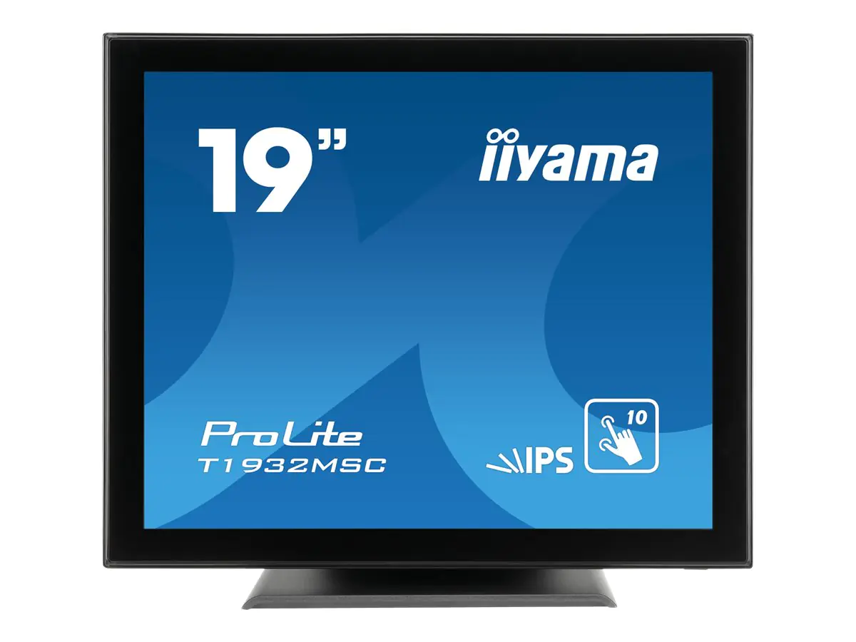 iiyama ProLite T1932MSC-B5AG - LED-Monitor - 48 cm (19") - Touchscreen - 1280 x 1024 @ 75 Hz - IPS - 250 cd/m² - 1000:1 - 14 ms - HDMI, VGA, DisplayPort - Lautsprecher - Schwarz