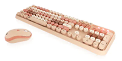 KeySonic Maus-Tastatur-Set Full-Size Tastatur runde Tasten Mehrfarbig sand/cremefabig KeySonic Maus-Tastatur-Set Full-Size Tastatur runde Tasten Mehrfarbig sand/cremefabig