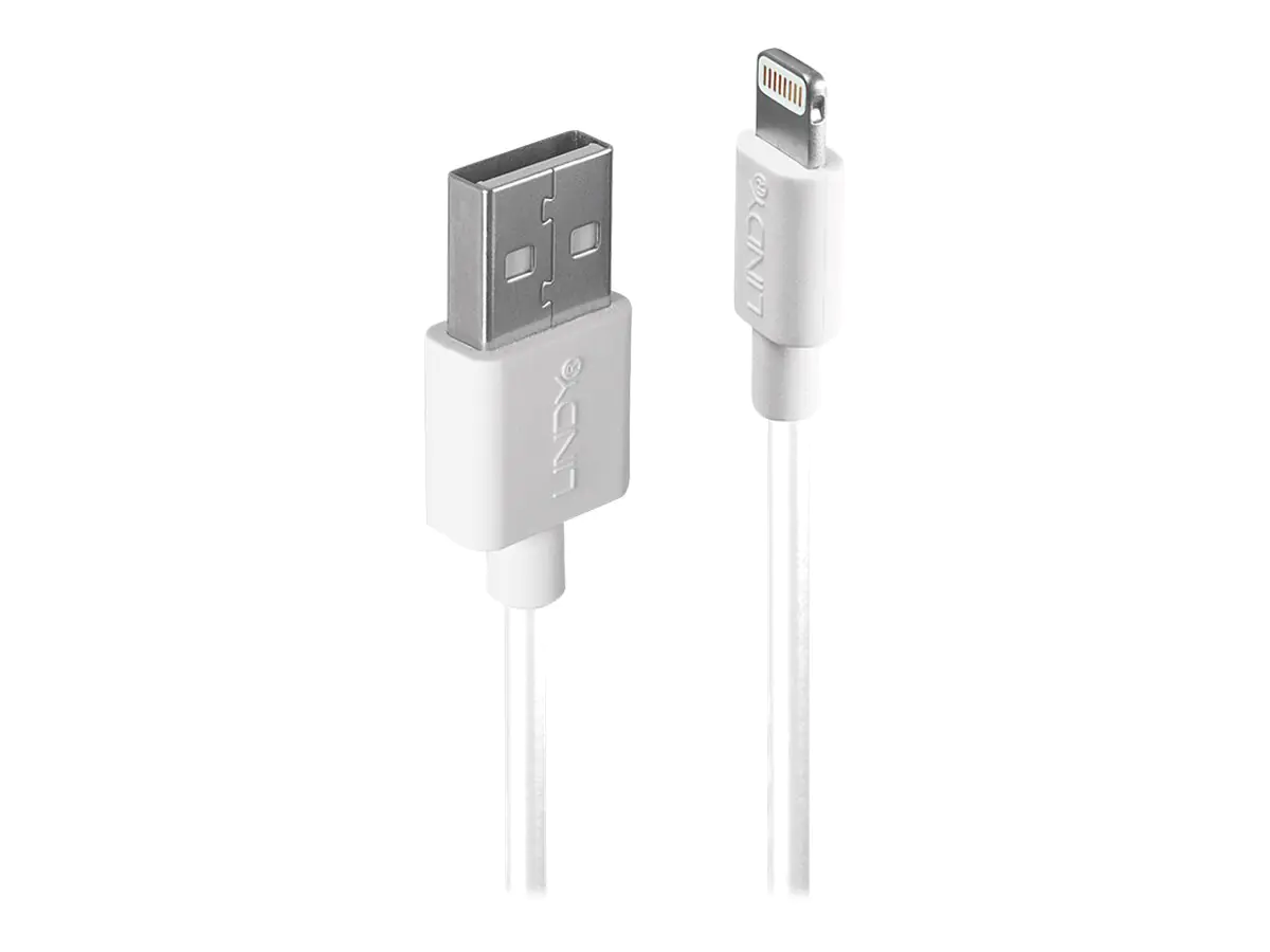 Lindy - Lightning-Kabel - Lightning männlich zu USB männlich - 3 m - weiß - halogenfrei
