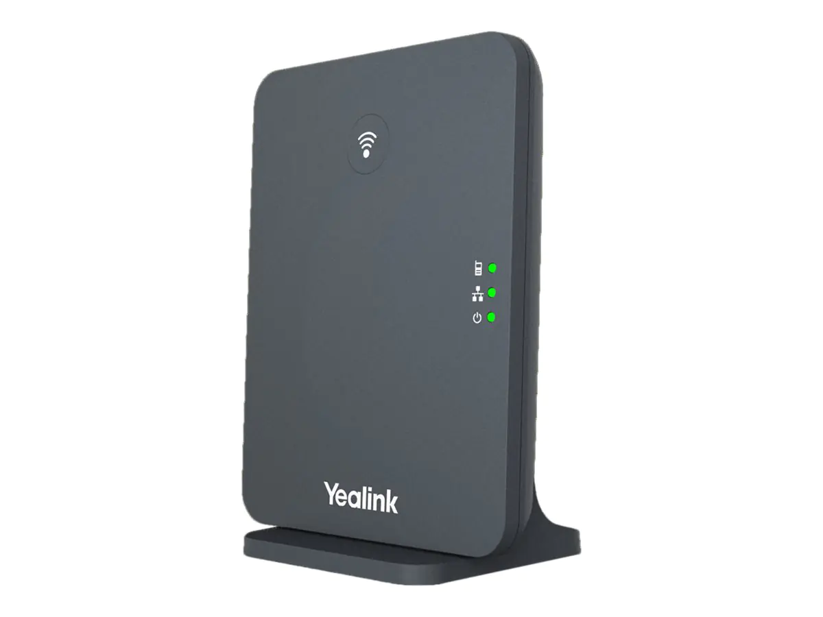 Yealink W70B - Basisstation für schnurloses Telefon/VoIP-Telefon mit Rufnummernanzeige - IP-DECT - dreiweg Anruffunktion - SIP, SIP v2, SRTP, RTCP-XR, VQ-RTCPXR - Classic Gray