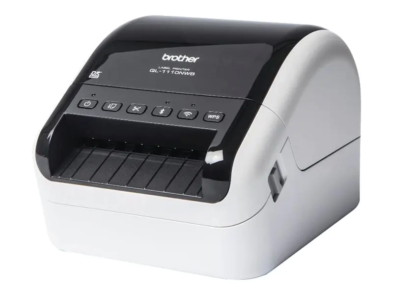 Brother QL-1110NWBc - Etikettendrucker - Thermodirekt - Rolle (10,36 cm) - 300 x 300 dpi - bis zu 68 Etiketten/Min. - USB, LAN, Wi-Fi(n), Bluetooth 5.2 - Cutter - Schwarz, Glossy White