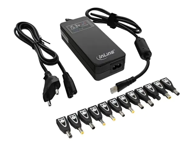 InLine 26618S Universal - Netzteil - Wechselstrom 100-240 V - 90 Watt - Ausgangsanschlüsse: 2 - Schwarz InLine 26618S Universal - Netzteil - Wechselstrom 100-240 V - 90 Watt - Ausgangsanschlüsse: 2 - Schwarz