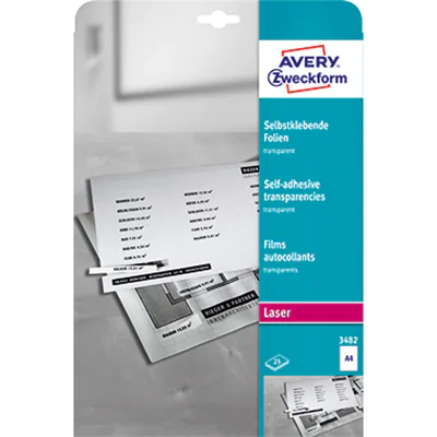 Avery Zweckform Folie 3482 DIN A4 sk 25 St./Pack. Avery Zweckform Folie 3482 DIN A4 sk 25 St./Pack.