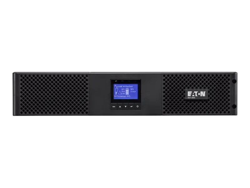 Eaton 9SX 9SX3000IR - USV (Rack - einbaufähig) - Wechselstrom 200/208/220/230/240 V - 2700 Watt - 3000 VA - RS-232, USB - Ausgangsanschlüsse: 9 - PFC - 2U - 48.3 cm (19") Eaton 9SX 9SX3000IR - USV (Rack - einbaufähig) - Wechselstrom 200/208/220/230/240 V - 2700 Watt - 3000 VA - RS-232, USB - Ausgangsanschlüsse: 9 - PFC - 2U - 48.3 cm (19")
