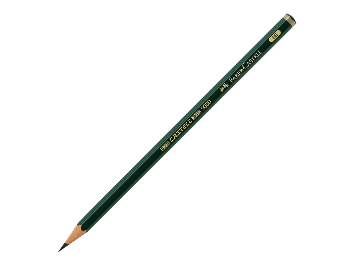 Faber-Castell Bleistift CASTELL 9000 119006 6B dunkelgrün