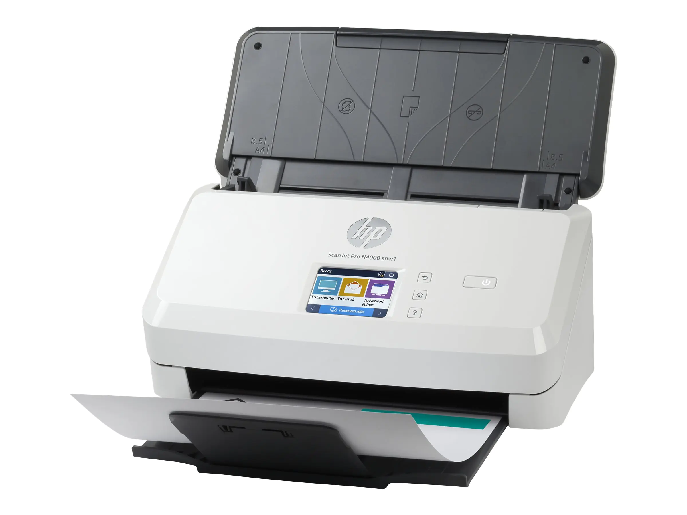 HP Scanjet Pro N4000 snw1 Sheet-feed - Dokumentenscanner - CMOS / CIS - Duplex - 216 x 3100 mm - 600 dpi x 600 dpi - bis zu 40 Seiten/Min. (einfarbig) - automatischer Dokumenteneinzug (50 Blätter) - bis zu 4000 Scanvorgänge/Tag - USB 3.0, LAN, Wi-Fi(n) HP Scanjet Pro N4000 snw1 Sheet-feed - Dokumentenscanner - CMOS / CIS - Duplex - 216 x 3100 mm - 600 dpi x 600 dpi - bis zu 40 Seiten/Min. (einfarbig) - automatischer Dokumenteneinzug (50 Blätter) - bis zu 4000 Scanvorgänge/Tag - USB 3.0, LAN, Wi-Fi(n)