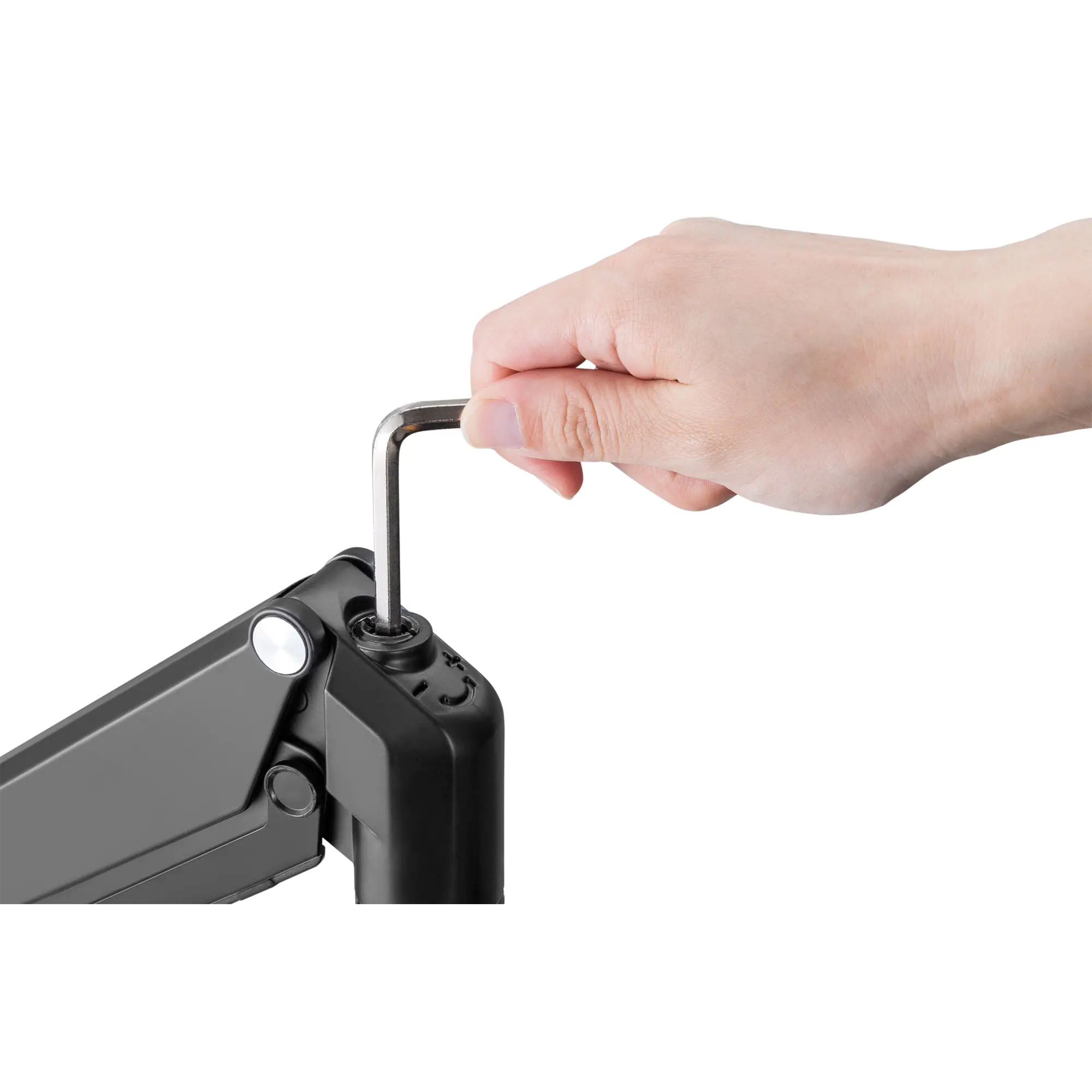 InLine - Befestigungskit - für 2 LCD-Displays - Aluminium - Schwarz - Bildschirmgröße: 43.2-81.3 cm (17"-32") - Tischmontage