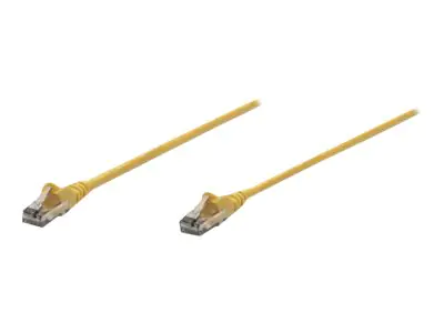 Intellinet Network Patch Cable, Cat6, 2m, Yellow, CCA, U/UTP, PVC, RJ45, Gold Plated Contacts, Snagless, Booted, Lifetime Warranty, Polybag - Patch-Kabel - RJ-45 (M) zu RJ-45 (M) - 2 m - UTP - CAT 6 - geformt, ohne Haken - Gelb