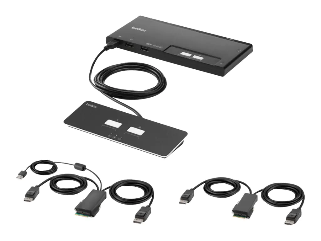 Belkin Modular Secure Dual Head - KVM-Switch F1DN202MOD-PP-4