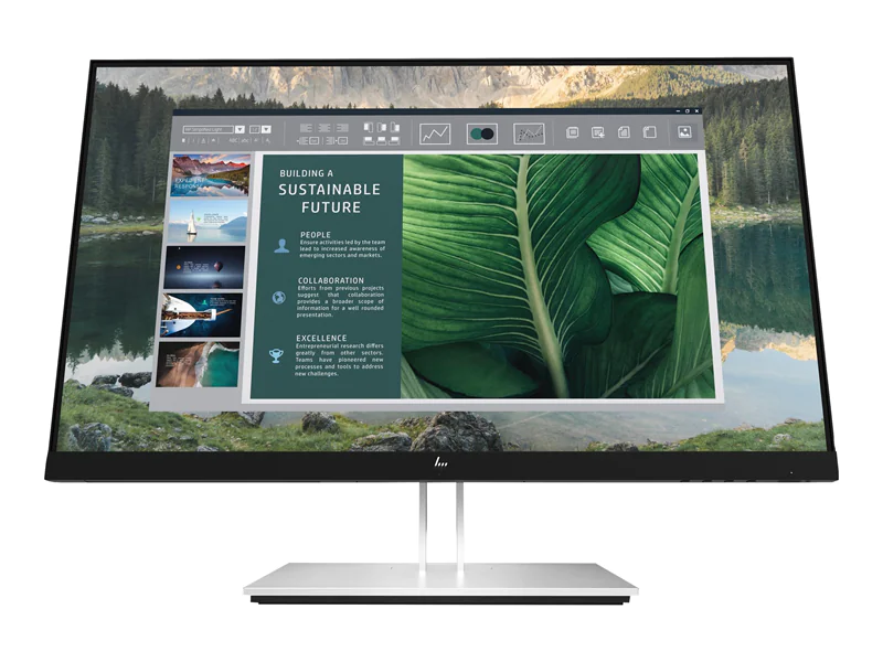 HP E24u G4 - E-Series - LED-Monitor - 61 cm (24") (23.8" sichtbar) - 1920 x 1080 Full HD (1080p) @ 60 Hz - IPS - 250 cd/m² - 1000:1 - 5 ms - HDMI, DisplayPort, USB-C - Sparkling Black
