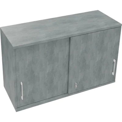 Aufsatz Schiebetürenschrank 2OH B1200xT442xH736mm Beton hell Aufsatz Schiebetürenschrank 2OH B1200xT442xH736mm Beton hell