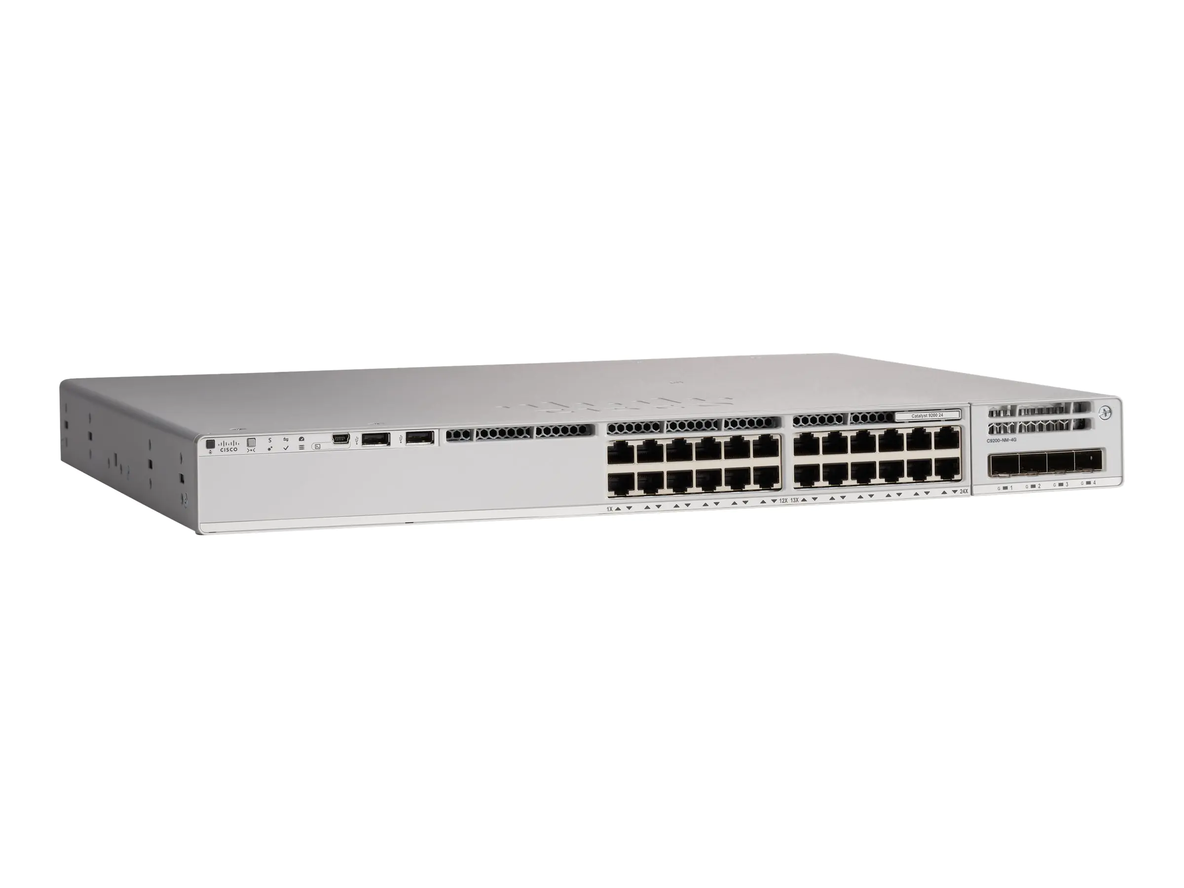 Cisco Catalyst 9200 - Network Essentials - Switch - L3 - managed - 8 x 100/1000/2.5G/5G/10GBase-T + 16 x 10/100/1000 (PoE+) C9200-24PXG-E-RF