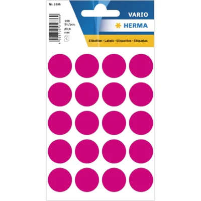 HERMA Markierungspunkt 1886 19mm pink 100 St./Pack. HERMA Markierungspunkt 1886 19mm pink 100 St./Pack.