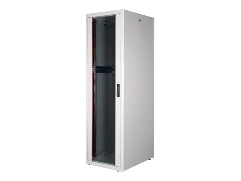 Equip Basic Flex Line - Schrank Netzwerkschrank - 600x800 mm, mit Glastür, abnehmbare und abschließbare Paneele, montiert - freistehend - Hellgrau, RAL 7035 - 42HE - 48.3 cm (19") EBF-42-6080-G-BBAA