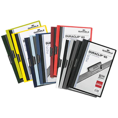 DURABLE Klemmmappe DURACLIP® 60 DIN A4 Hartfolie Farbe der Rückseite: weiß, rot, hellblau, grau, dunkelgrün Farbe der Klemme: schwarz 25 St./Pack. DURABLE Klemmmappe DURACLIP® 60 DIN A4 Hartfolie Farbe der Rückseite: weiß, rot, hellblau, grau, dunkelgrün Farbe der Klemme: schwarz 25 St./Pack.