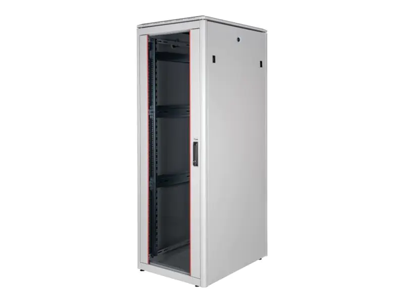 Equip Dynamic Flex Line - Schrank Netzwerkschrank - 600x800 mm, mit Glastür, abnehmbare und abschließbare Paneele, montiert - freistehend - Hellgrau, RAL 7035 - 36U - 48.3 cm (19") EDF-36-6080-G-BIAA