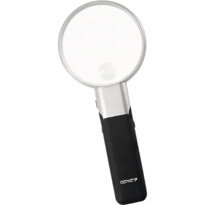 GENIE® Lupe ML95 2,5-fach 9,5 x 2 x 22 cm (B x H x T) AA/Mignon schwarz/silber