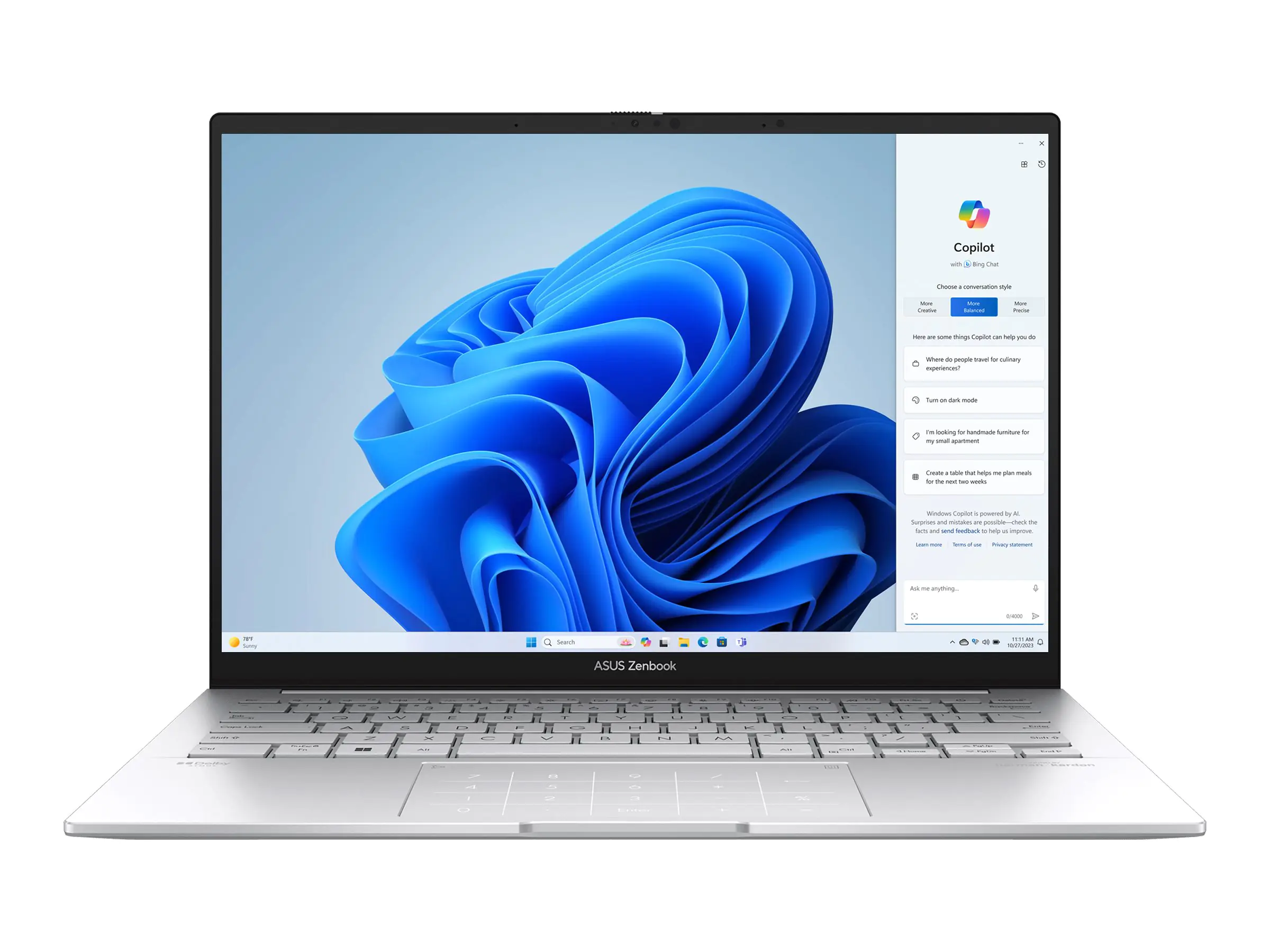 ASUS ZenBook 14 UX3405CA-QD1302W - Intel Core Ultra 7 255H / 2 GHz - Win 11 Home - Arc Graphics 140T - 16 GB RAM - 1 TB SSD NVMe - 35.6 cm (14") 90NB14W2-M01XB0