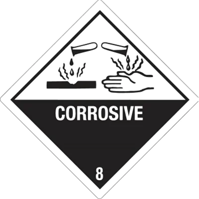 DR-Label Versandetikett DR234S1010 Kl.8 Corrosive 100x100mm 500St. DR-Label Versandetikett DR234S1010 Kl.8 Corrosive 100x100mm 500St.