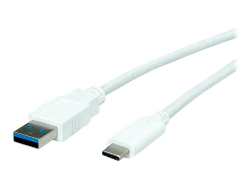 VALUE - USB-Kabel - USB Typ A (M) zu 24 pin USB-C (M) - USB 3.1 - 5 V - 900 mA - 1 m - weiß VALUE - USB-Kabel - USB Typ A (M) zu 24 pin USB-C (M) - USB 3.1 - 5 V - 900 mA - 1 m - weiß