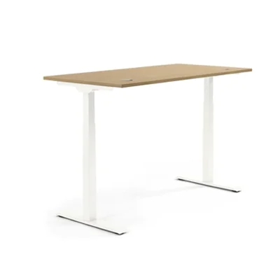 Schreibtisch FLEX MODUL Maße: 1.800 x 605-1.255 x 800 mm (B x H x T) Spanplatte, melaminharzbeschichtet eiche hell