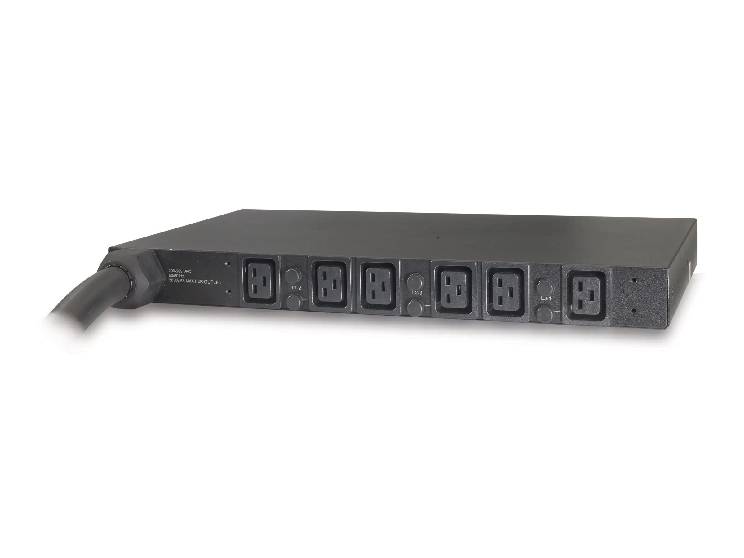 APC Basic Rack PDU - Steckdosenleiste (Rack - einbaufähig) - Wechselstrom 208 V - 3 Phasen - Eingabe, Eingang Hubbell CS8365C - Ausgangsanschlüsse: 6 (IEC 60320 C19) AP7516