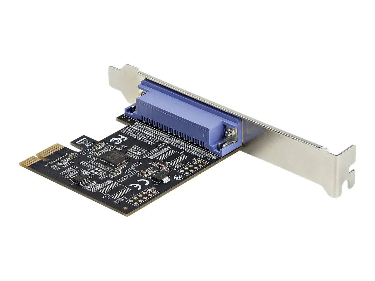 StarTech 1 Port PCIe-Erweiterungskarte - PCI-Express zu Parallele Schnittstellenkarte - Desktop-Erweiterungs-LPT-Controller für Drucker, Scanner & Plotter - SPP/ECP - Standard/Low Profile (PEX1P2) - Parallel-Adapter - PCIe - IEEE 1284 - Schwarz