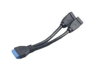 Akasa USB3.0 internal adapter cable - Interner und externer USB-Adapter - 19-poliger USB 3.0 Kopf (W) AK-CBUB09-15BK