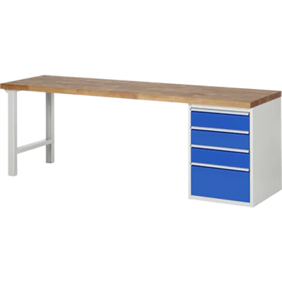 RAU Werkbank 7000 2.500 x 890 x 700 mm (B x H x T) enzianblau lichtgrau RAU Werkbank 7000 2.500 x 890 x 700 mm (B x H x T) enzianblau lichtgrau