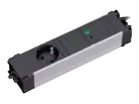 Bachmann STEP BASE ALU Steckdosenleiste, schwarz, Master + Slave, GST18
