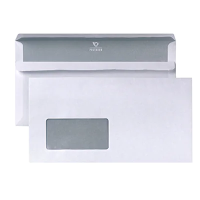 POSTHORN Briefumschlag Kompakt 235 x 125 mm (B x H) mit Fenster 80g/m² mit Selbstklebung Papier weiß 1.000 St./Pack.