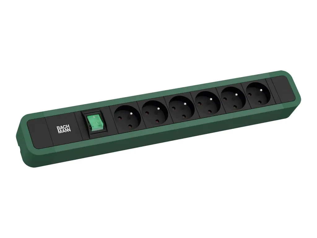 Bachmann PRIMO 2 - Steckdosenleiste - with strap, right-angled plug, with earthing contact (Strom UTE) 350.222