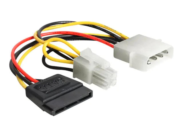 Delock Netzteil - SATA-Stromstecker, Netzstecker P4 zu interne Stromversorgung, 4-polig (M) 60127
