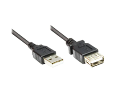 Good Connections 2511-OF2S, 1,8 m, USB A, USB A, USB 2.0, Stecker/Buchse, Schwarz