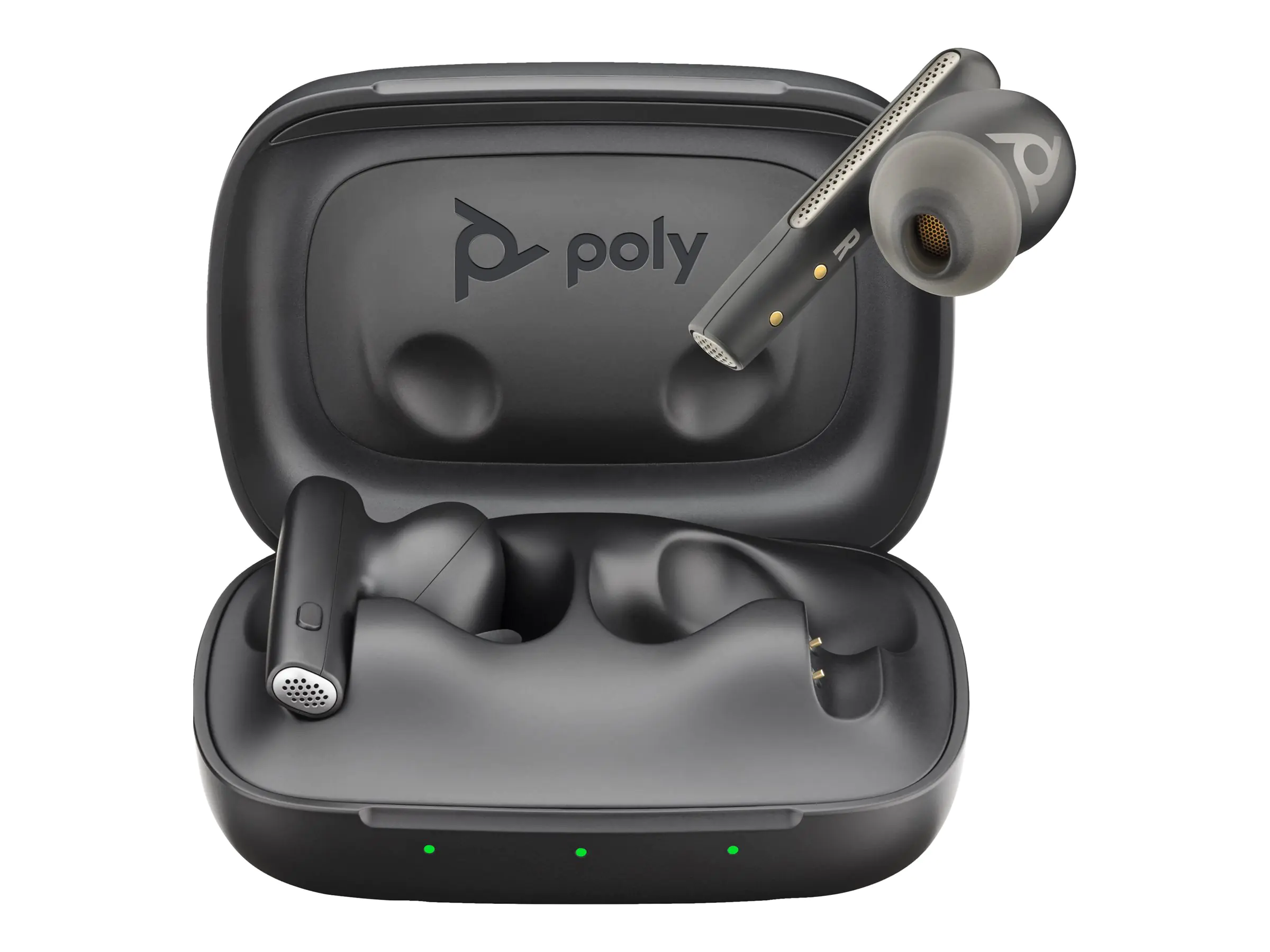 Poly Voyager Free 60 UC - True Wireless-Kopfhörer mit Mikrofon - im Ohr - Bluetooth - aktive Rauschunterdrückung - Adapter USB-A via Bluetooth - Carbon Black - Zoom Certified