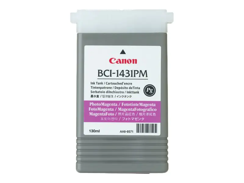 Canon BCI-1431PM - 130 ml - hellmagentafarben - Original - Tintenbehälter - für BJC-6200; imagePROGRAF W6200P, W6400, W6400 Dye, W6400P