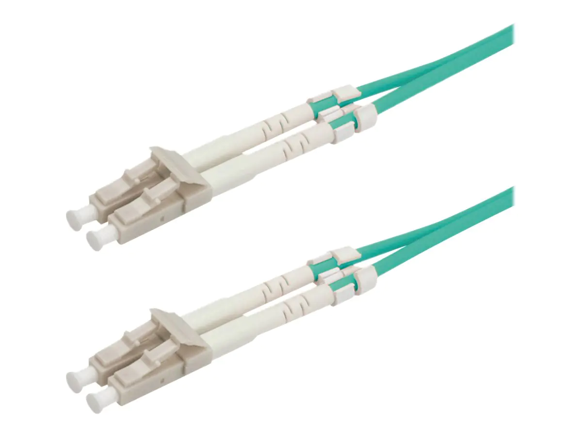 VALUE - Patch-Kabel - LC Multi-Mode (M) zu LC Multi-Mode (M) - 10 m - Glasfaser - Duplex - 50/125 Mikrometer - OM3 - Türkis