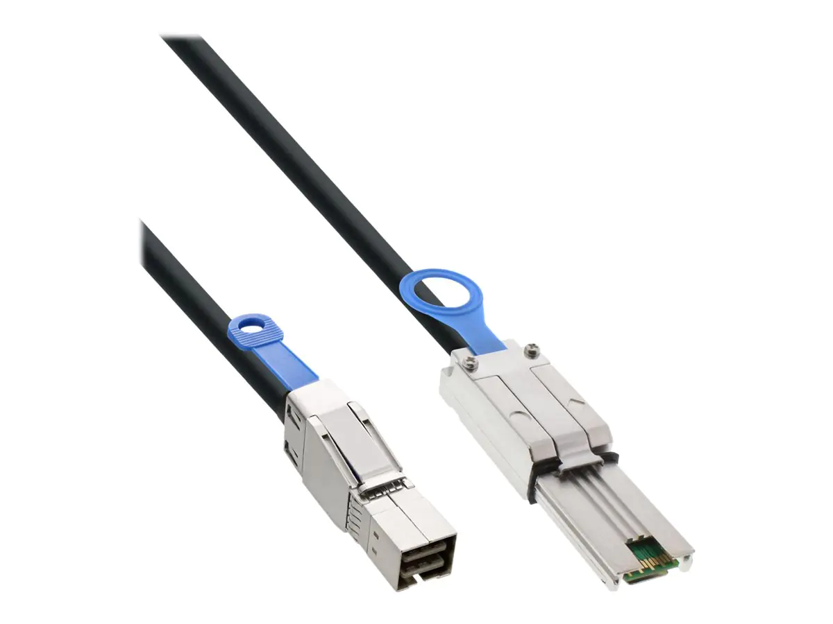 InLine - Externes SAS-Kabel - SAS 6Gbit/s - Mini SAS HD (SFF-8644) (M) zu 4 x 26-polige Mini SAS (M) - 1 m - Schwarz
